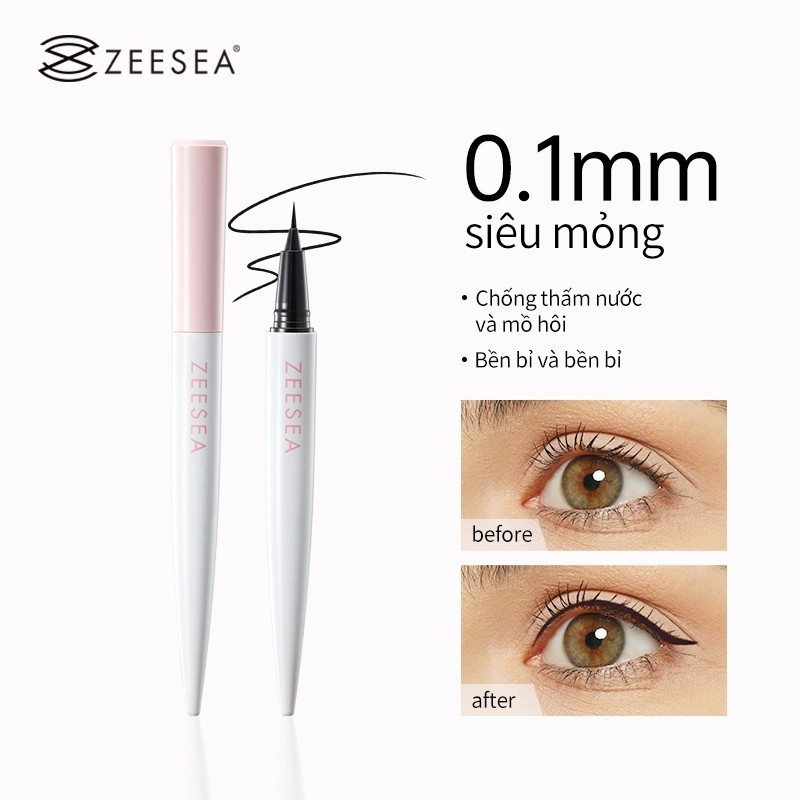 Bright Eye Outline Eyeliner Ultra-Fine ไม่เลอะง่ายถึงอายไลเนอร์ Natural Silky Smooth Beginner Eyeliner
