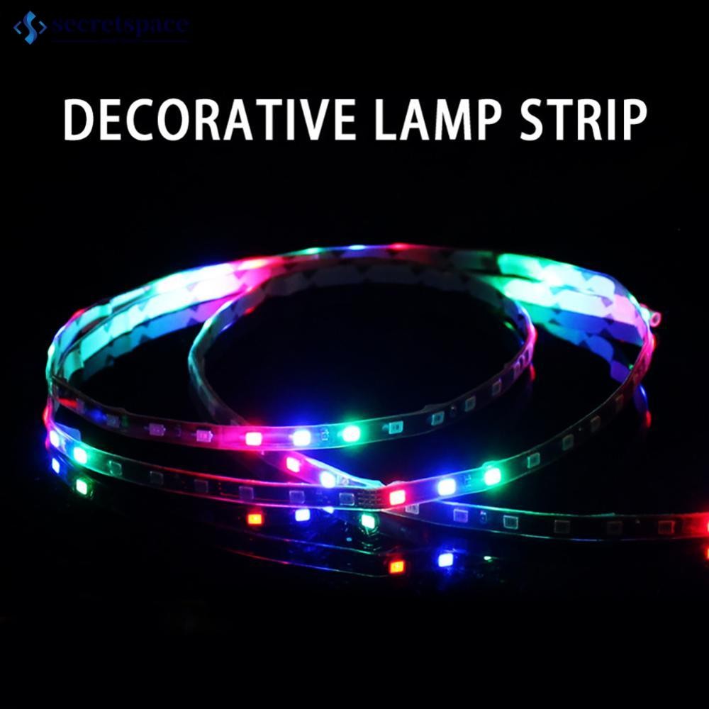 SECRETSPACE 1 PC 45 ซม.LED Strip Light SMD 3528 เทปยืดหยุ่นเชือก Stripe Ray เทปโคมไฟภายในรถบรรยากาศไ