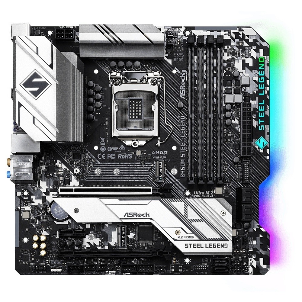 ใหม่ร้อน ASRock B460M เหล็กตํานาน PRO4 10th Generation Core 1200-เข็มเมนบอร์ดสําหรับเล่นเกม H410M-It