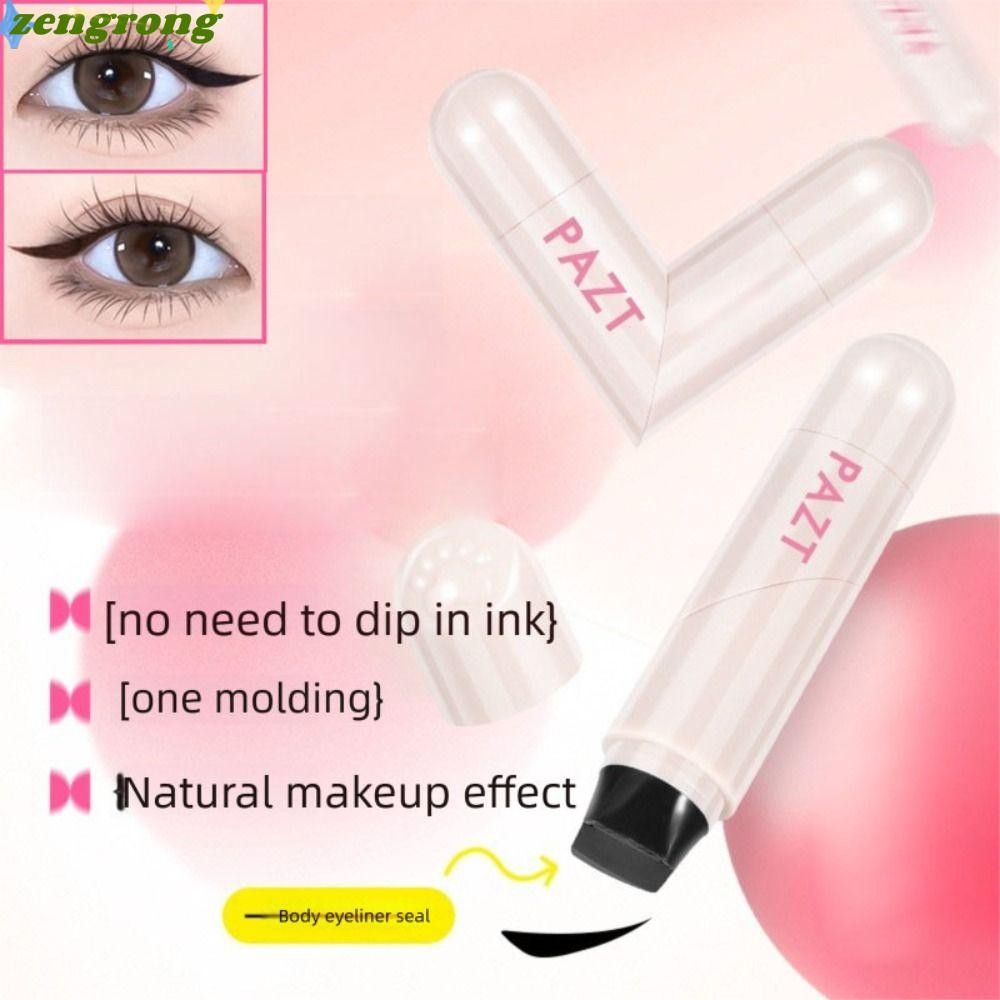 ZENGRONG Eyeliner Stamp, Long Lasting Quick Dry Eye Liner Stamp, ใช้งานง่าย Rotatable Portable Eyeli