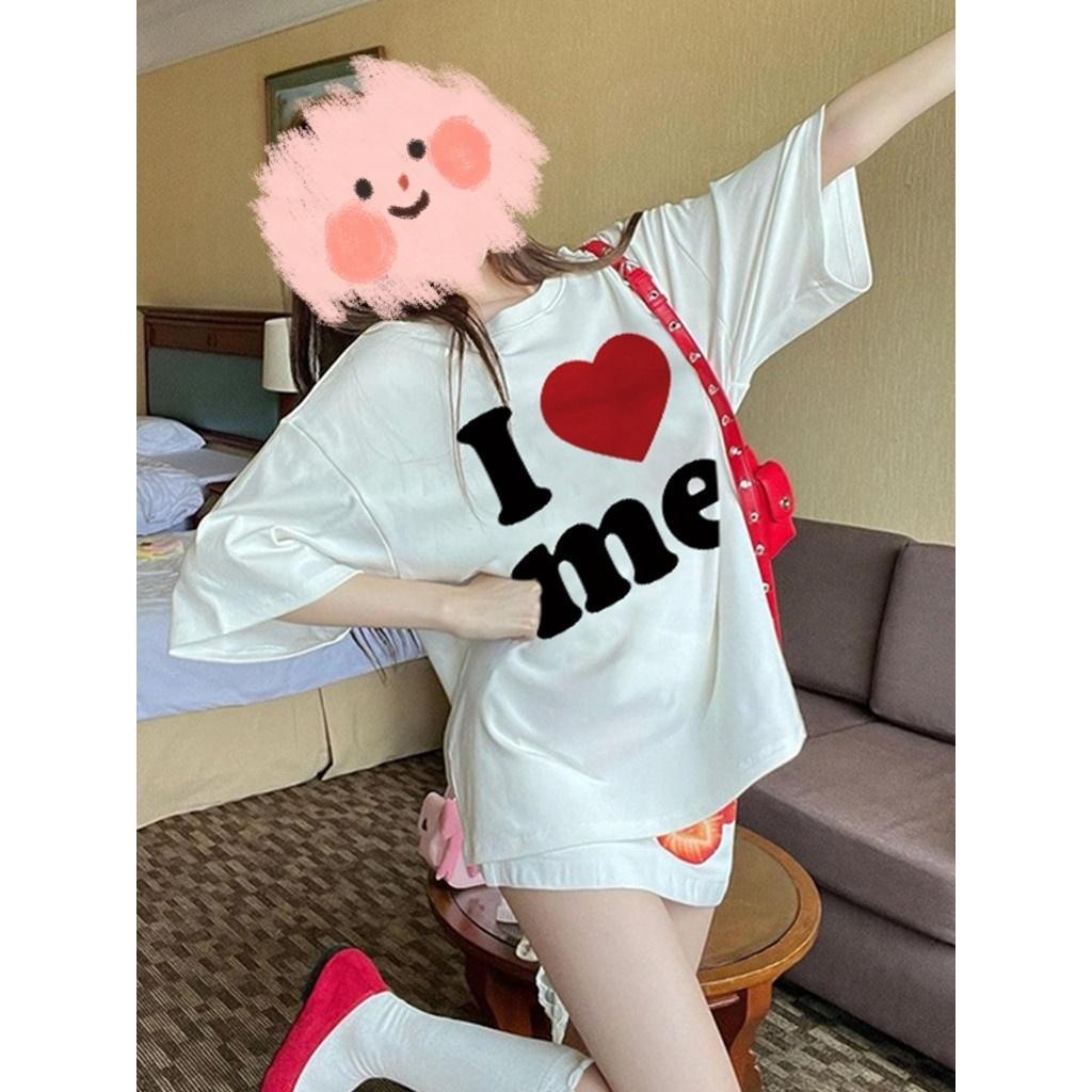 【ส่งจากไทย】เสื้อยืดสไตล์เกาหลีแบบใหม่ ลายสวย ท็อปส์ซูผู้หญิง ผ้านุ่ม ใส่สบาย Clothing Tshirt