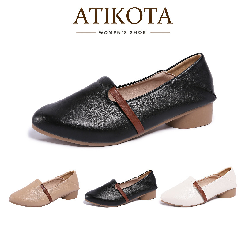 Atikota รองเท้าส้นแบนผู้หญิง แฟชั่น ทันสมัย ​​น้ำหนักเบา อเนกประสงค์ รองเท้าส้นแบนหัวแหลม