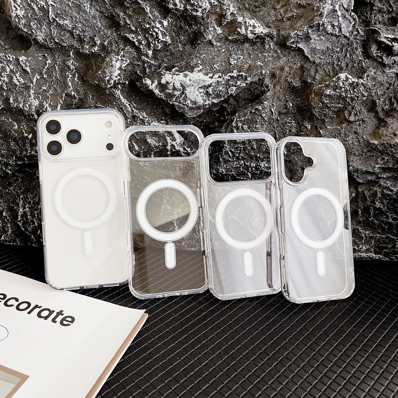 เคสแม่เหล็ก For iPhone 17 Promax 17Pro 17Air 17Promax ใสกันกระแทก สำหรับ 16,15,14,13,12,11 Pro Max พร้อมส่ง 038