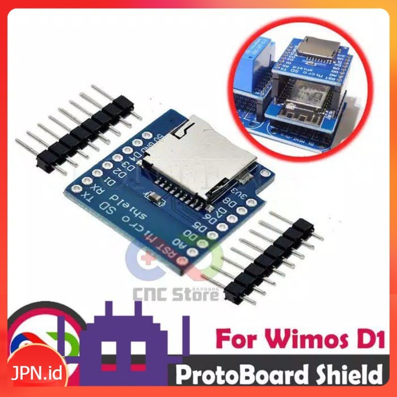 MICRO SD CARD SHIELD สําหรับโมดูลเครื่องอ่านการ์ด WEMOS D1 PRO MINI TF - JPN