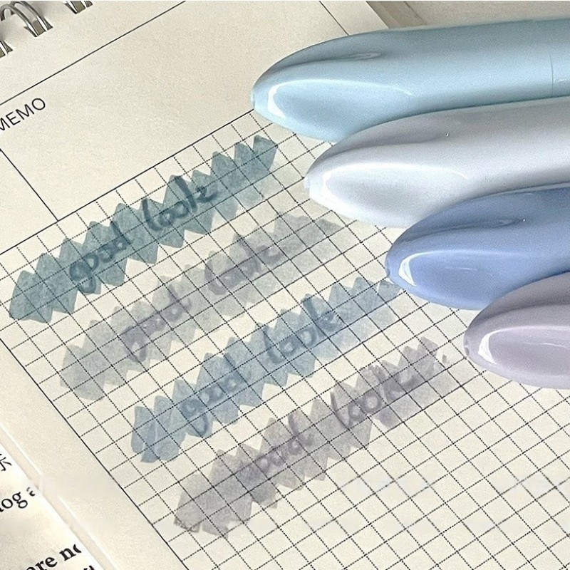 Penlab 4 ชิ้น Morandi สี Dream Pastel Highlighter ปากกาชุด Soft Tip Oblique Marker Liner สําหรับการวาดภาพ C3033 - รูปที่ 6