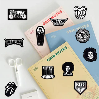 100ชิ้น/เซ็ต ❉ วงร็อครวม . Rocknrol Art Series 04 สติ๊กเกอร์สีดําคลาสสิก ❉ Diy แฟชั่นสติ๊กเกอร์ Doodle กันน้ํา