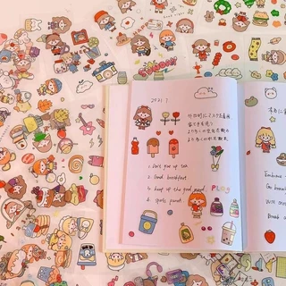 100pcs Random Sticker Waterproof Clear Pet Sticker สําหรับตกแต่งอัลบั้มสติ๊กเกอร์สติกเกอร์ที่กําหนดเอง💥จัดส่ง💥จากประเทศไทย