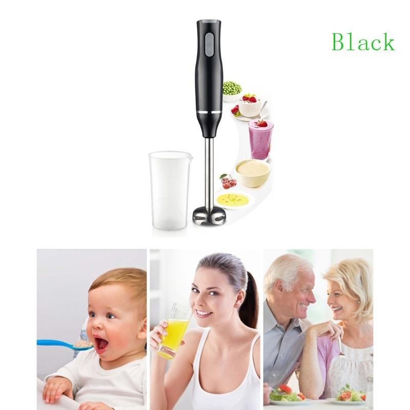 Black 400W Immersion Hand Blender Portable Stick Mixer for Smoothies Puree Baby