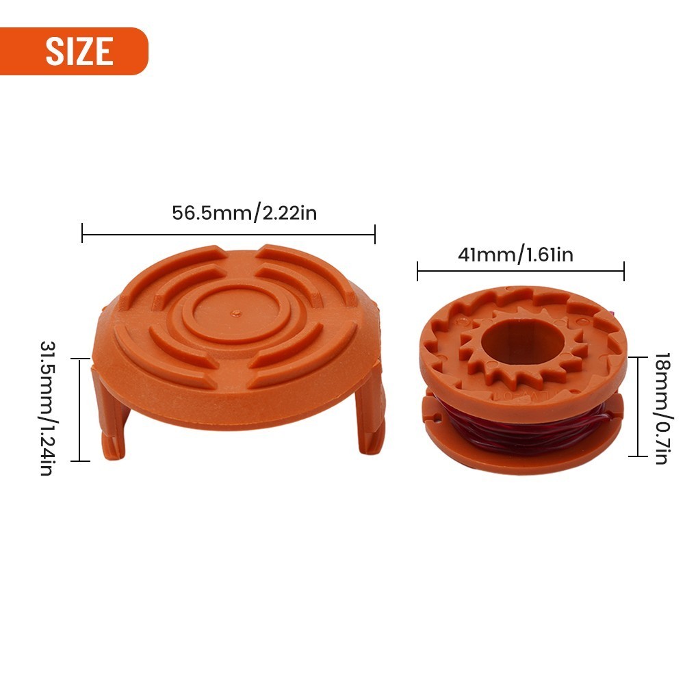 เครื่องมือทําสวนSpool&Cover สําหรับ WORX WG150E WG151E WG154E WA0010 WA6531 WG160. เครื่องเล็มหญ้า