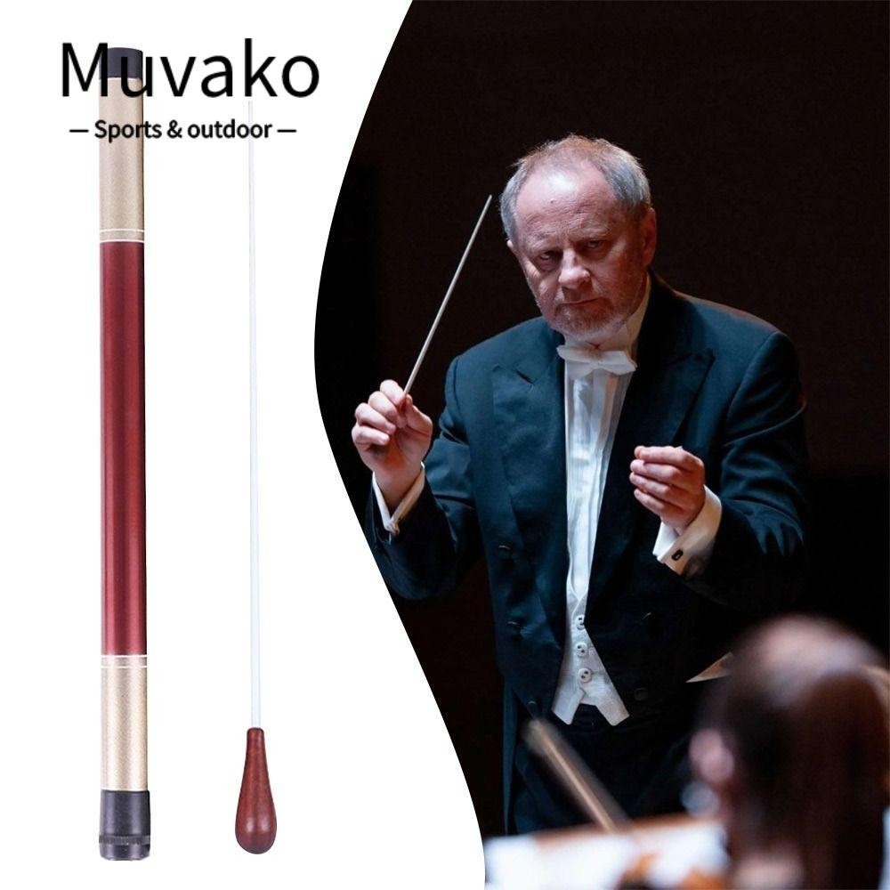 Muvako Music Conductor Baton คุณภาพสูง Pear Shaped Handle Orchestra Rhythm Music Wand