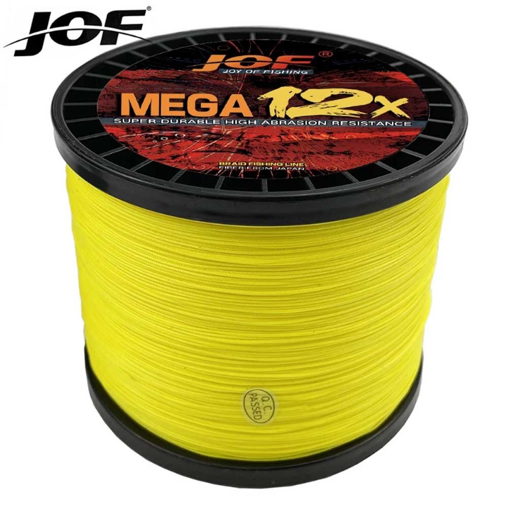 JOF 100 M 300 M 12 Strands สายตกปลาถัก Dyneema Braid Lines Lake Braided PE สายตกปลาสายตกปลาปลาคาร์พสายตกปลาอุปกรณ์ตกปลา