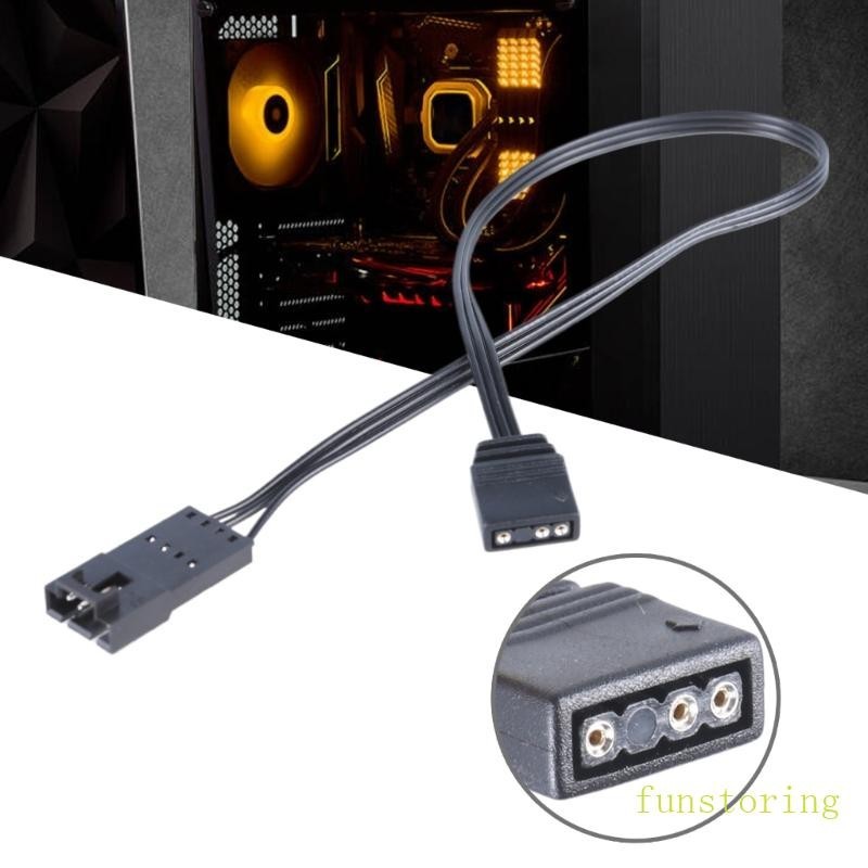 Fun Sync Cable สําหรับพัดลมเคสคอมพิวเตอร์และแสงสายไฟต่อ 25 ซม. 24AWG