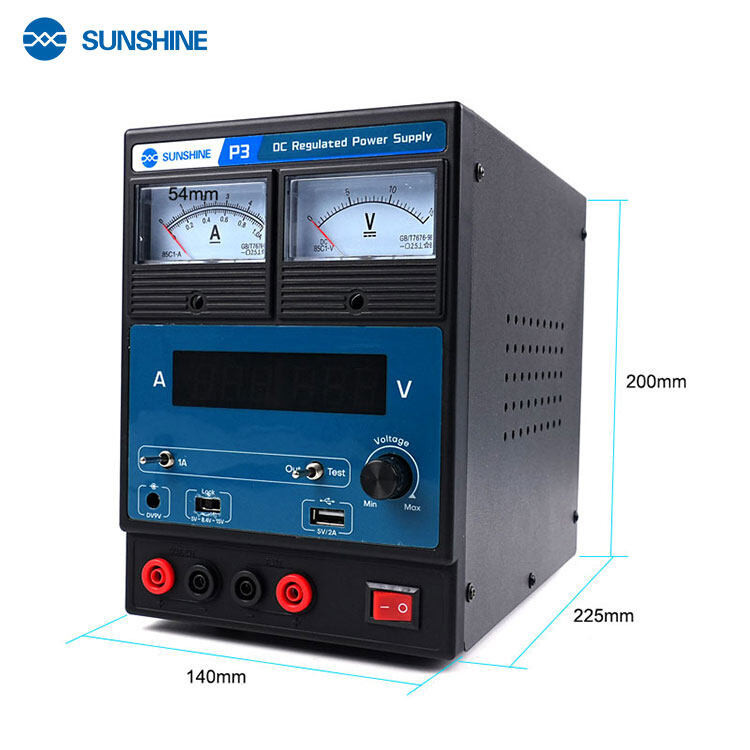 เพาเวอร์ซัพพลาย SUNSHINE P3 5A 15V DC แหล่งจ่ายไฟ DC แบบควบคุม
