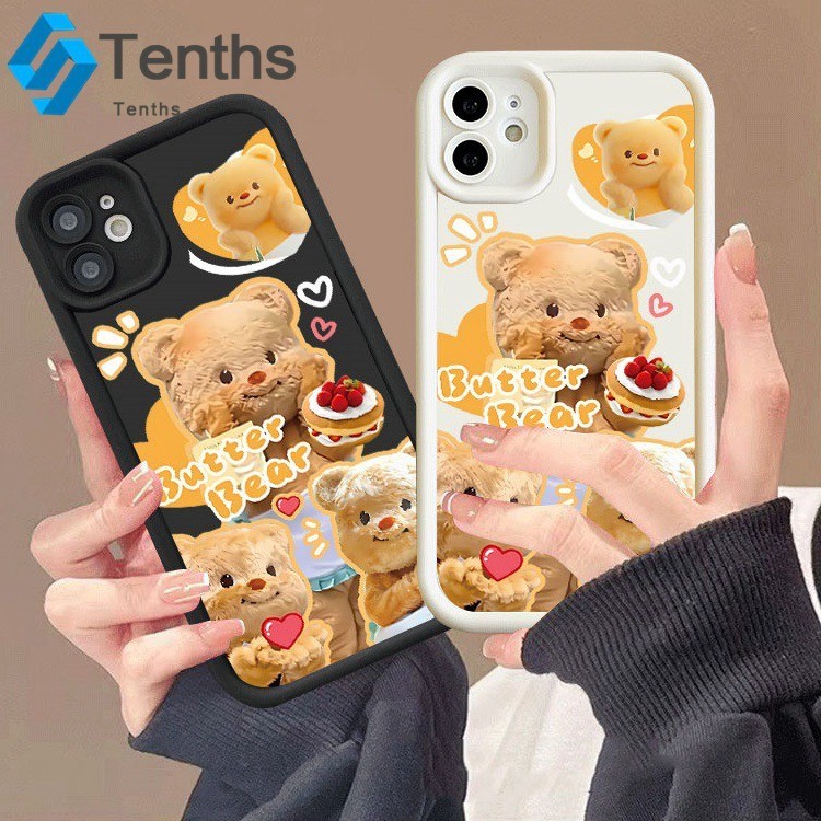 OPPO A38 A18 A58 A57 A77s A17k A16s A15s A5s A3s A5 A9 A53 A54 A52 A92 A76 A96หมีเนยตุ๊กตา Tpu เชลล์