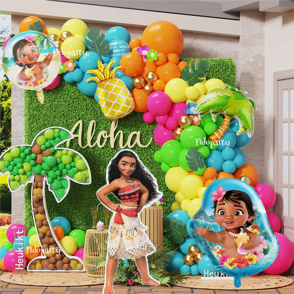 Moana บอลลูน Garland Kit บอลลูน Moana วันเกิด Baby Shower Deco