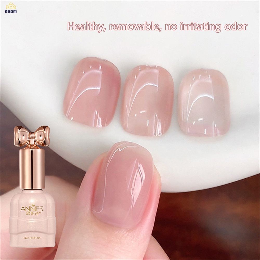 Annies ยาทาเล็บเจล สีเจล เจลยาทาเล็บสีนู้ดใสน้ําแข็ง 2024 กาวทาเล็บคล้ายเยลลี่ใหม่ 10ml ยาทาเล็บ 【doom】