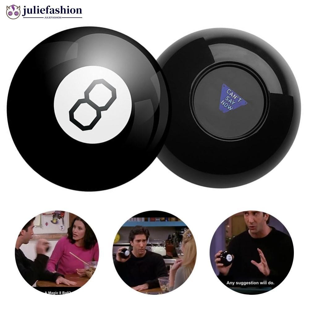 JULIEFASHION Prophecy Ball 10 ซม.Magic 8 Ball Prophecy สีดํา 8 Magic Ball Magic Props ใหม่แปลกของขวั