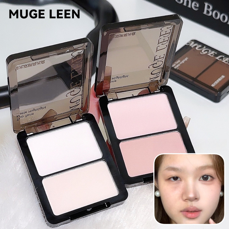 MUGE LEEN แป้งไฮไลท์ ไฮไลท์เนื้อแมท ไฮไลท์เงาจมูก ไฮไลท์ บลัชออน พาเลทท์ออลอินวัน ปรับหน้ากระจ่างใส