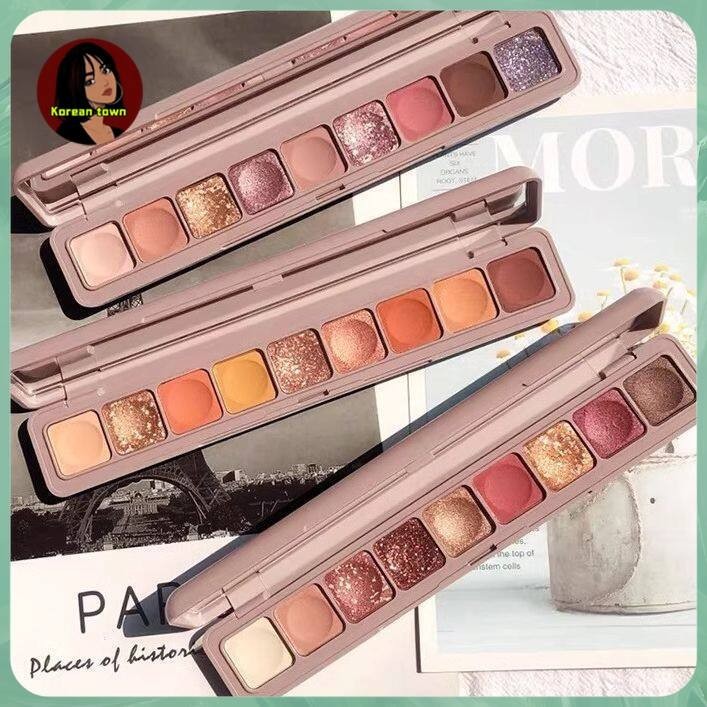 พาเลทอายแชโดว์ อายแชโดว์ พาเลททาตา shadow 9 สี สีสวย ติดทน กันน้ำ Eyeshadow palette (3600)