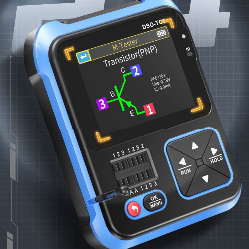เครื่องทดสอบสัญญาณออสซิลโลสโคป FNIRSI DSO-TC3 3ใน1 มัลติฟังก์ชัน จอ TFT 2.4นิ้ว 、เครื่องทดสอบสัญญาณดิจิตอล 3ใน1 สำหรับอิเล็กทรอนิกส์ จอแสดงผล TFT พร้อมแบตเตอรี่ - รูปที่ 5