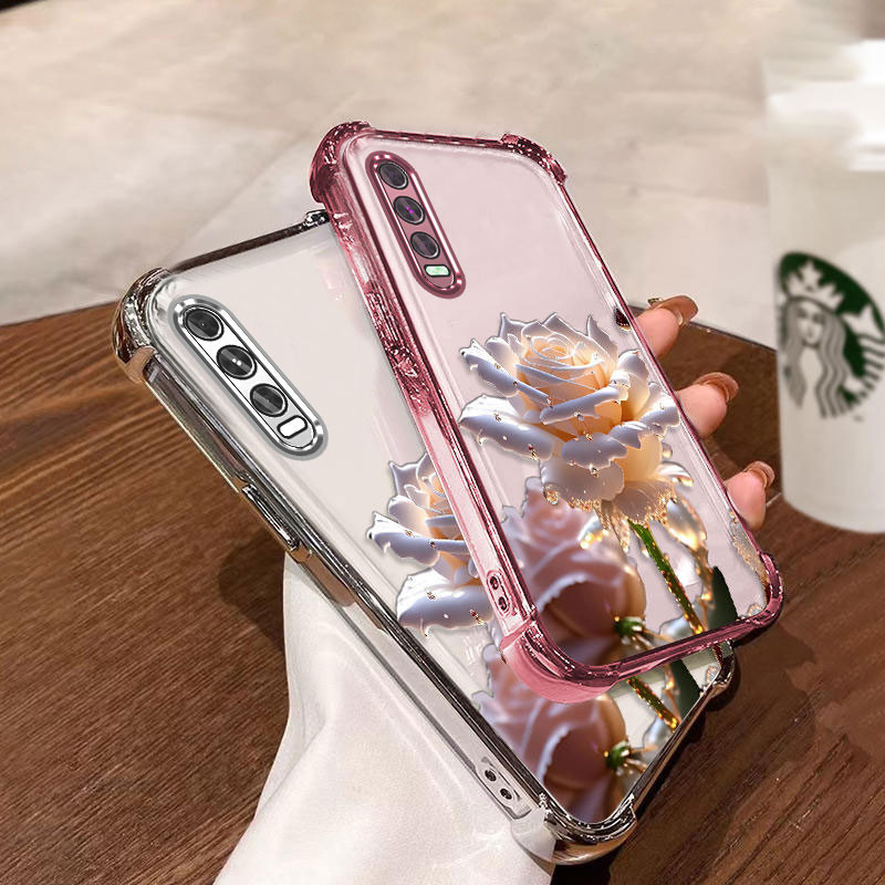 พร้อมฟิล์มเลนส์เคสสําหรับ Vivo y20 y20s y12s y20i y12a เคสโทรศัพท์ล่าสุดชุบด้วยไฟฟ้าการ์ตูนคริสตัลลายดอกกุหลาบป้องกันการตกและกันกระแทกเคสโทรศัพท์แบบนุ่ม
