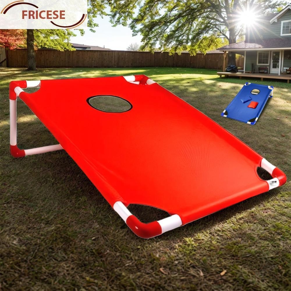 ชุด Cornhole แบบพกพาพร้อม 3 สีแดง 3 กระเป๋าสีน้ําเงิน Toss เกมสําหรับเด็กผู้ใหญ่ครอบครัว [Fricese.th]