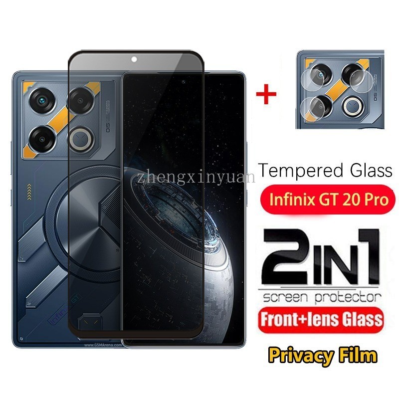 ความเป็นส่วนตัวกระจกนิรภัยสําหรับ Infinix GT 30 20 Pro GT30Pro 2024 เลนส์กล้องป้องกันหน้าจอ GT30 GT20 GT20Pro 4G 5G คลุมทั้งหมดฟิล์มแก้ว