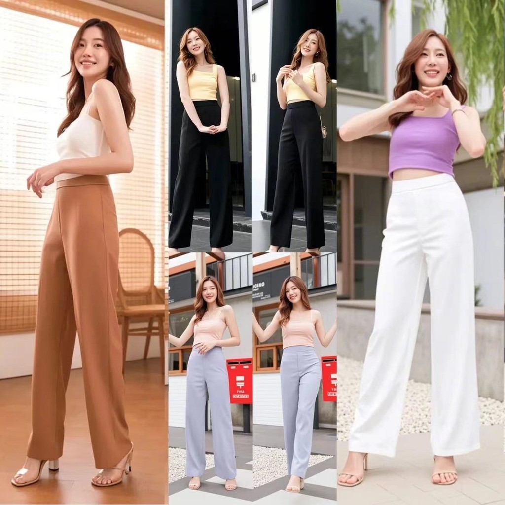 กางเกงขายาวสไตล์เกาหลี ใส่ได้ทุกโอกาส ดีไซน์สวยงาม