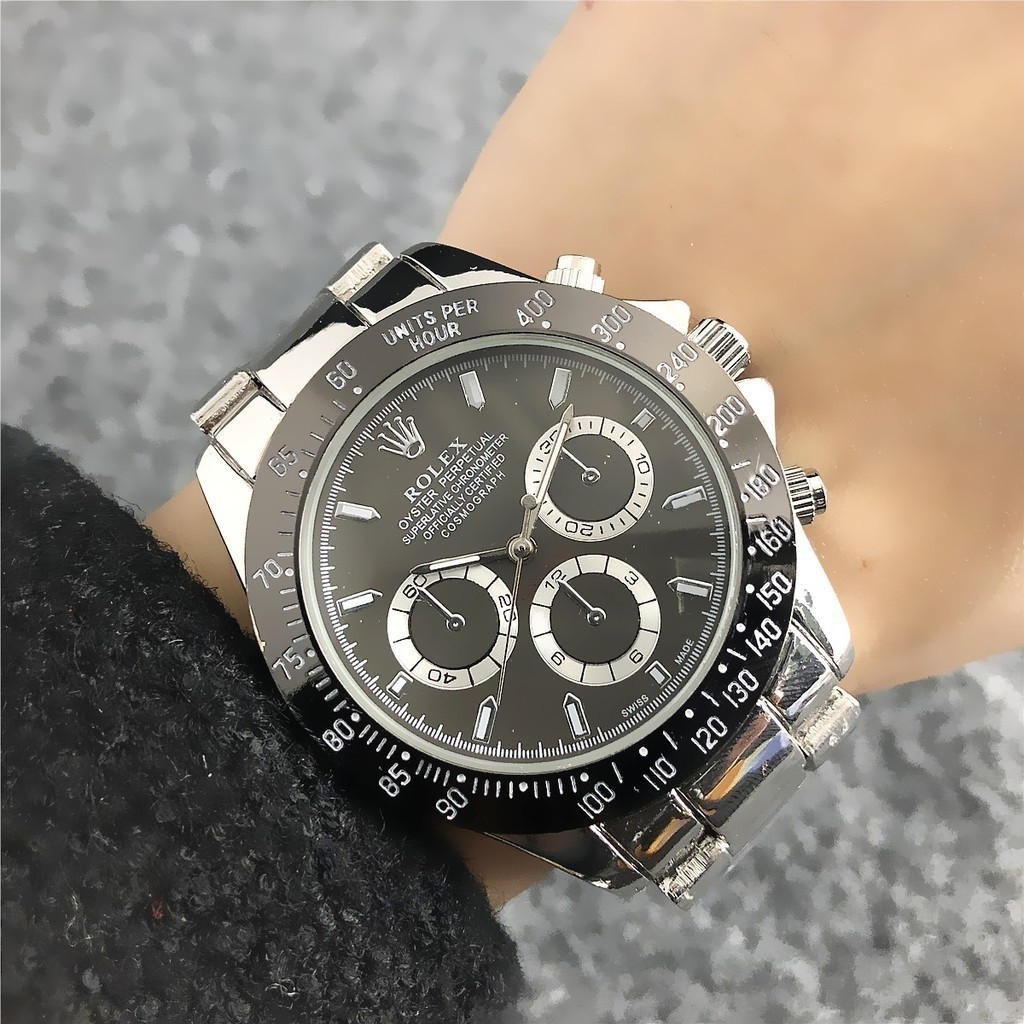 Rolex Daytona Platinum Grey Face นาฬิกาผู้ชายกลไกอัตโนมัติ