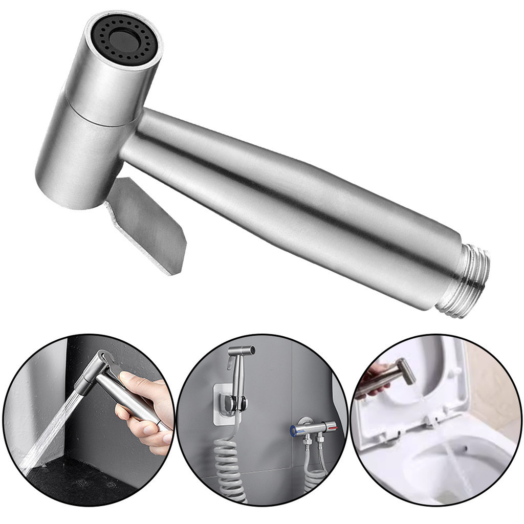 สแตนเลสสเปรย์หัวฝักบัวห้องน้ํามือถือ Bidet Douche Duarble ห้องน้ํา Sprayer หัวฝักบัวอุปกรณ์ทําความสะอาดด้วยตนเอง