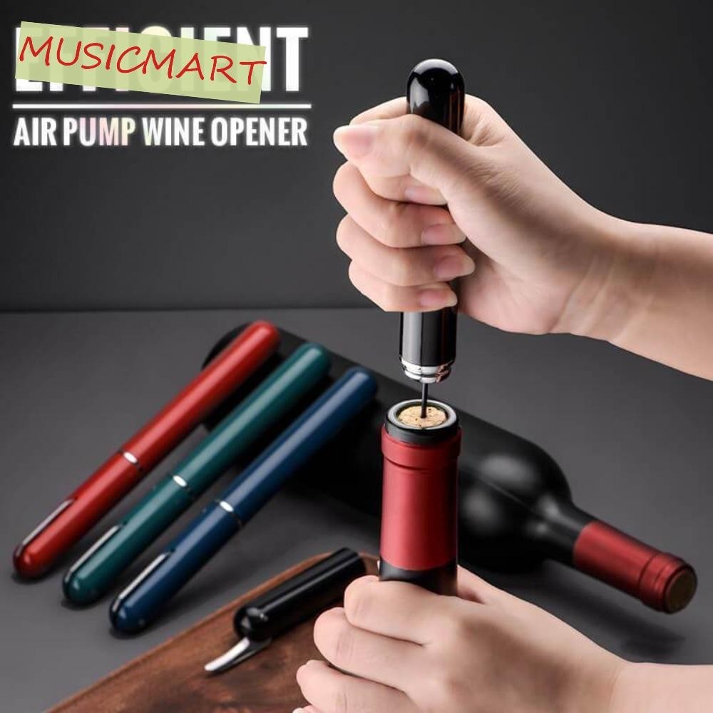 Musicmart ที่เปิดขวดไวน์ห้องครัวสําหรับ Home Party Corks ที่เปิดความดันอากาศปั๊มที่เปิดกระป๋องไวน์คนรักเครื่องมือ Corkscrew ไวน์