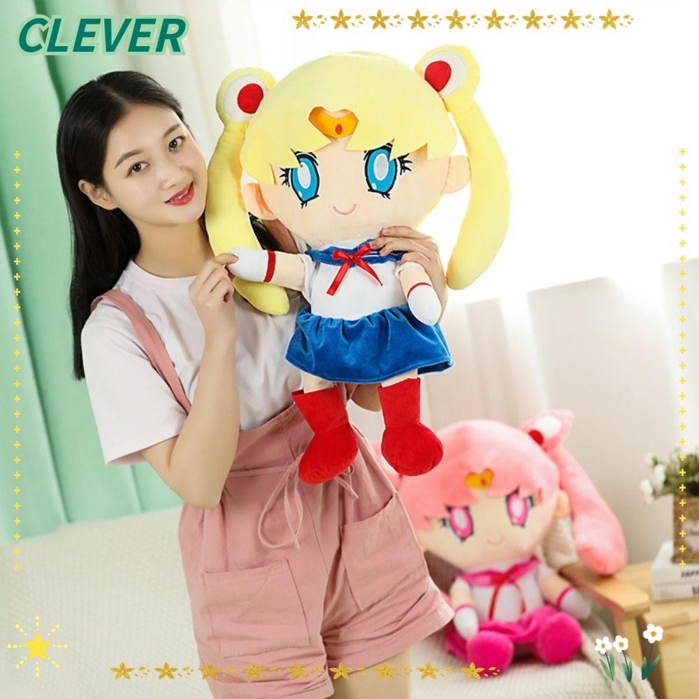 Clever Moon Cat Moon Hare Doll, Kawaii 25 ซม.เซเลอร์มูนของเล่นตุ๊กตา, 2024 ตกแต่งห้องนอนบ้านตุ๊กตาสาวหมอนน่ารักสาวหัวใจที่เต็มไปด้วยอะนิเมะตุ๊กตา
