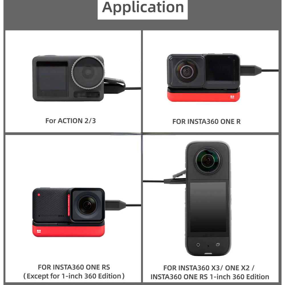 ไมโครโฟนแบบหนีบเสื้อสําหรับ Insta360 X4 X3 X2 DJI POCKET 3 Type-C ไมโครโฟนสําหรับ Insta360 Ace Pro อุปกรณ์เสริม