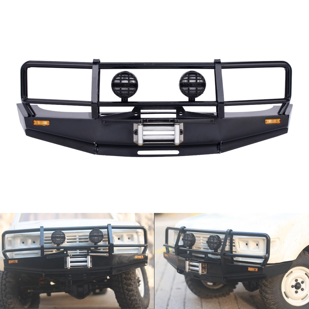 1/10 Scale โลหะกันชนหน้าสําหรับรถ RC Off-Road RUN80 แชสซี LC80 Pajero Body อะไหล่อัพเกรด