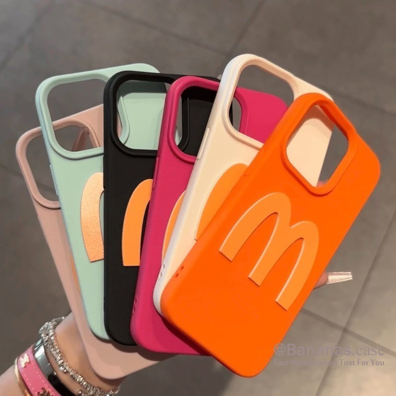 IPhone 17 16 15 14 13 12 11 Pro Max X Xr Xs Max เคสโทรศัพท์ 3D DIY Creative Maimen M หนังนุ่มฝาครอบโทรศัพท์