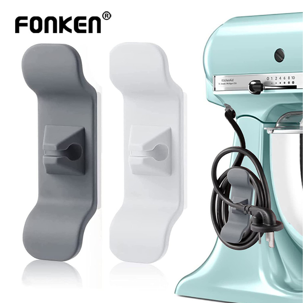 Fonken สายไฟ Wrapper ผู้ถือสายเคเบิลคลิป Clamp สายไฟจัดเก็บสําหรับเครื่องใช้ในครัวเครื่องปั่นผสมเครื่องชงกาแฟ Air Fryer