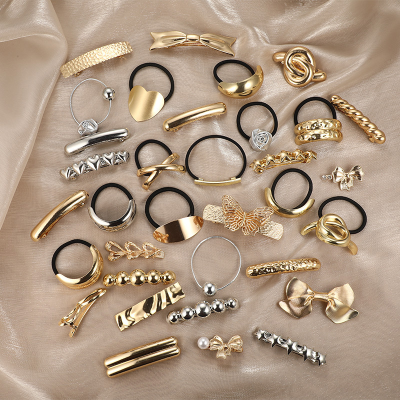 2024 ใหม่โลหะผมวงเชือกแถบคาดศีรษะยืดหยุ่น Scrunchies Hairband เครื่องมือแฟชั่นผู้หญิงอุปกรณ์เสริมผม - รูปที่ 2