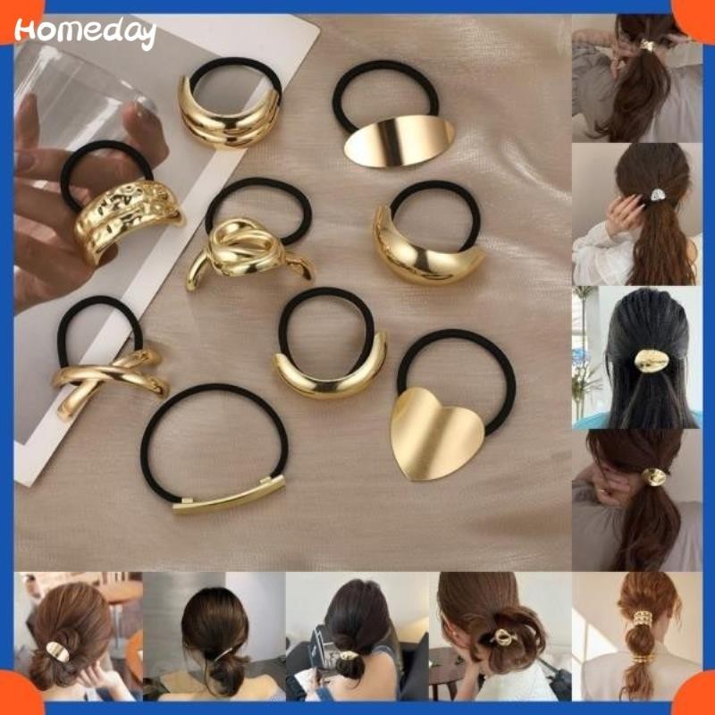 2024 ใหม่โลหะผมวงเชือกแถบคาดศีรษะยืดหยุ่น Scrunchies Hairband เครื่องมือแฟชั่นผู้หญิงอุปกรณ์เสริมผม