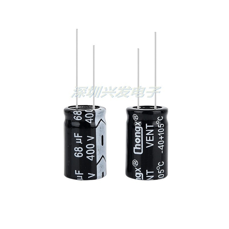 10 ชิ้น/ล็อต 400V68uf Switching Power ปลั๊กตรงยี่ห้อใหม่ของแท้ Electrolytic Capacitor 68UF 400V ขนาด 16X25 มม.