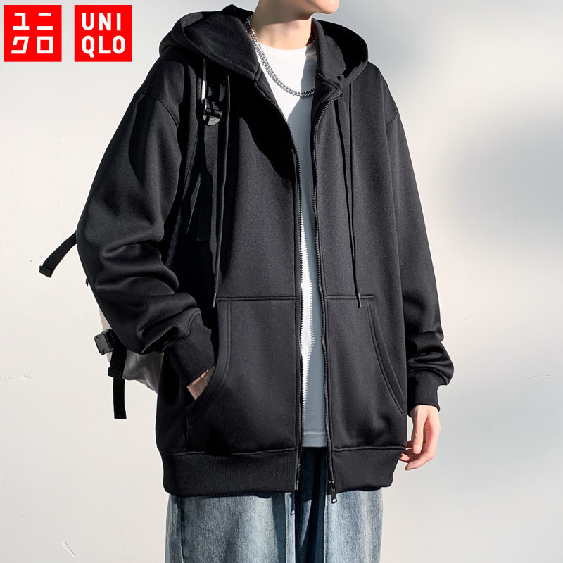 【HOT SALE】Uniqlo เสื้อกีฬาเสื้อกันหนาวมีฮู้ดระบายอากาศได้ดีเสื้อมีฮู้ดสำหรับวิ่ง ชาย