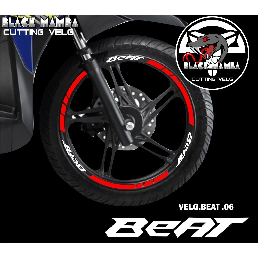 BEAT RIM CUTTING STICKER - HONDA BEAT 06 TIRE/VELG VARIATION LIST STICKER