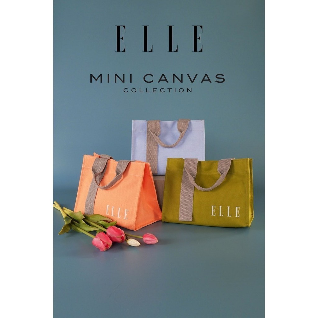 ELLE HOMME BAG กระเป๋าผ้า CANVAS สีพาสเทล มีให้เลือก 3 สี รุ่น H8้H009