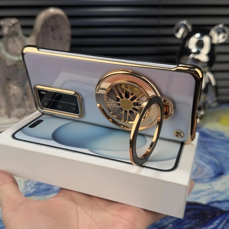 สําหรับ Vivo V40 V30 V29 V27 V25 Pro V20 V23 X100 X90 X80 X70 X60 X50 ปลอกแม่เหล็กคุณภาพสูง Ultra Thin Electroplated PC กันกระแทก Hard Case - รูปที่ 2