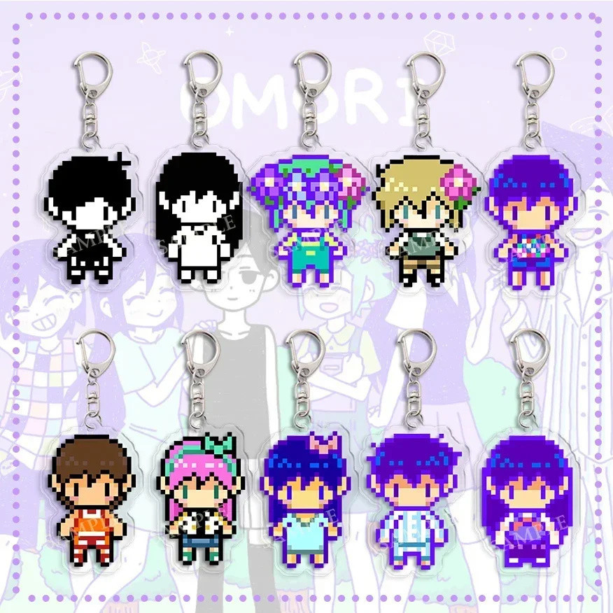 การ์ตูนแฟชั่นเกมomoriพิกเซลรูปพวงกุญแจอะคริลิคสนุกcreative Basil Kel Sunnyจี้Key Chainรถกระเป๋าเป้สะพายหลังเครื่องประดับ