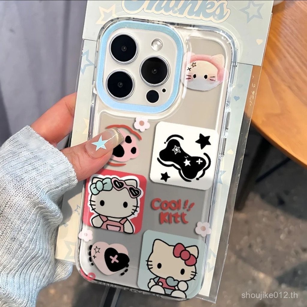 ตุ๊กตาการ์ตูน INS เคสโทรศัพท์ซิลิโคนนิ่มลายการ์ตูนใสน่ารักสำหรับ iPhone 11, 12, 13, 14, 15 PRO MAX, 