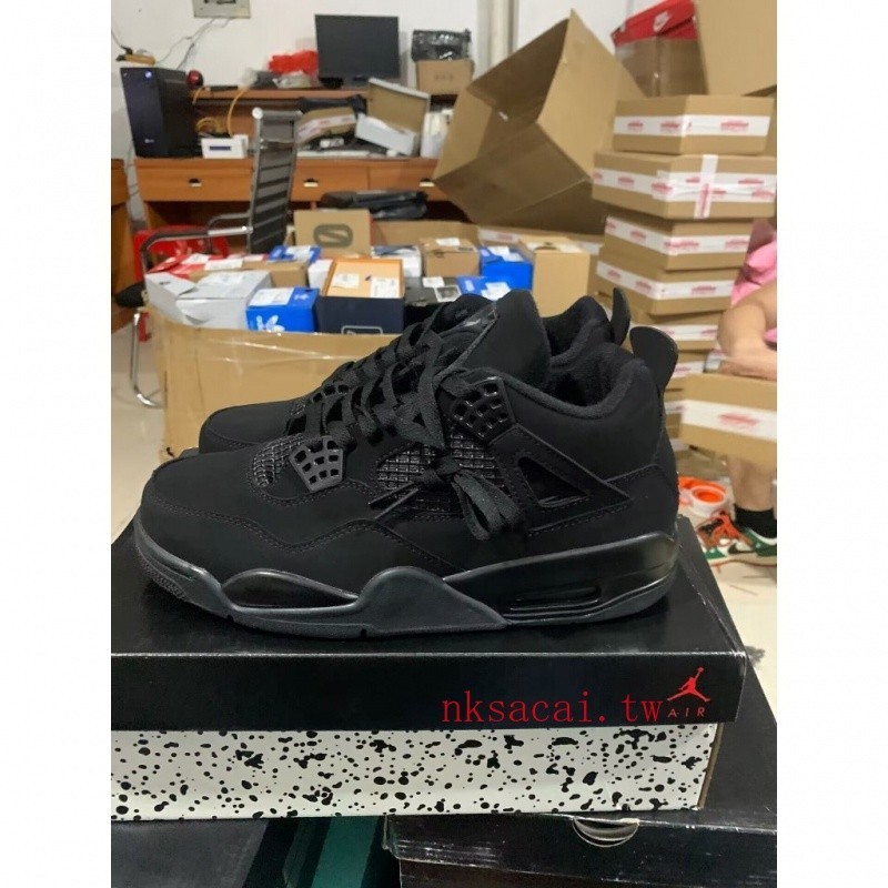 Air A/J 4 retro Black Cat cu1110 010รองเท้ากีฬารองเท้าบาสเก็ตบอล