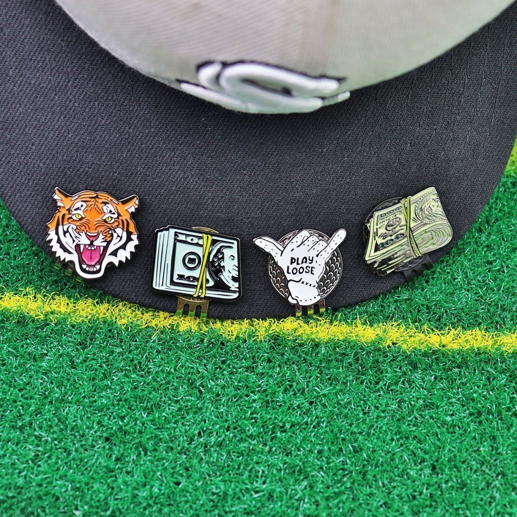 Golf Hat Clip AccessoriesGolf BallMarke HatClipCreativeTIger DollarCreative Ball Tag 48RG