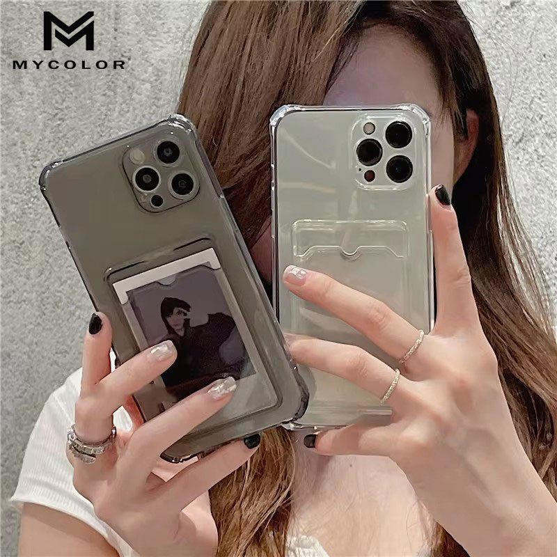 2in1 เคสกันกระแทกเคสใส่บัตร เคสซิลิโคนใส Realme real me 12 12X 11 10 9 9i 8 8i 5 5s 5i 6i V25 Pro+ Plus 5G 4G 2026 ราคา ถูกที่สุด ดีลบีเคเค แกลเลอรีภาพที่ 5