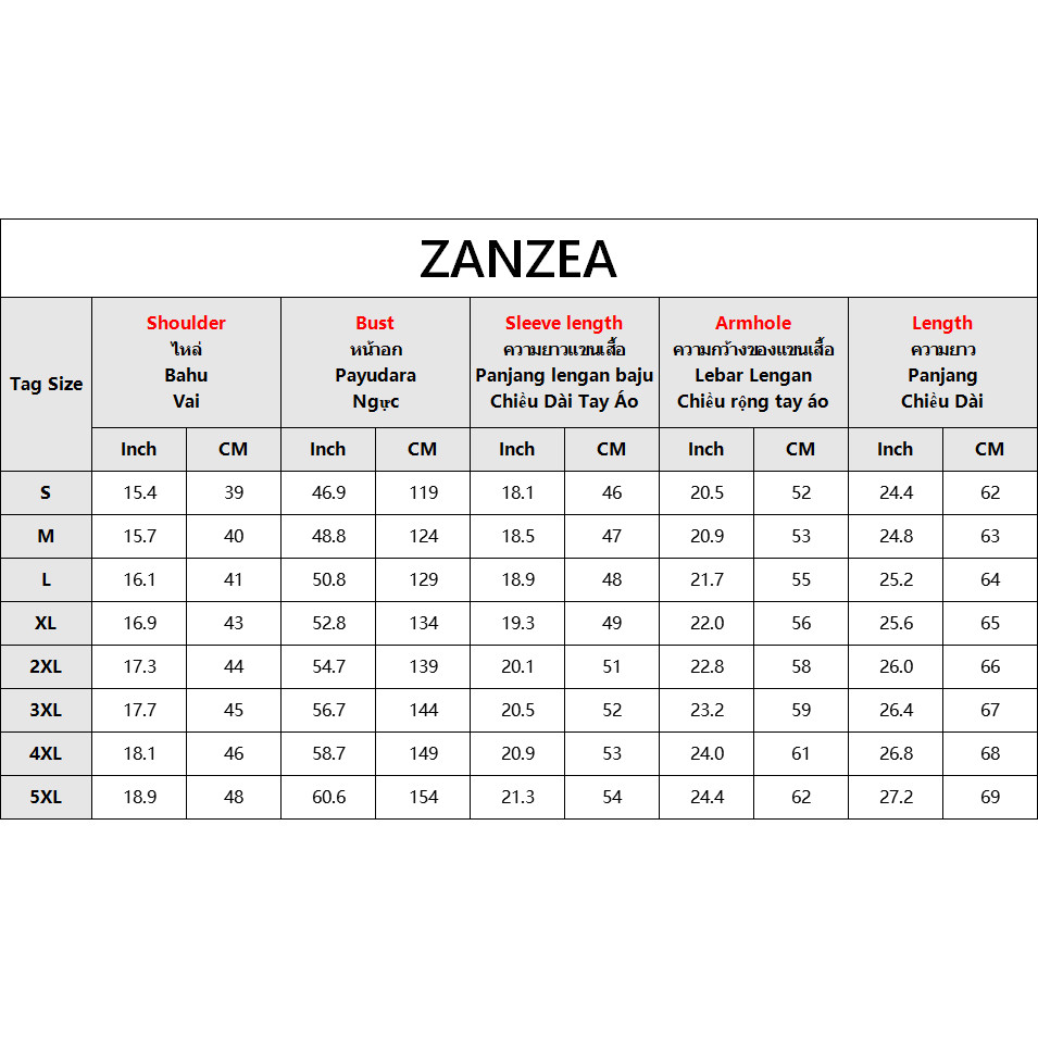 ZANZEA ซานเซีย ผู้หญิงเกาหลีเรียบง่ายรอบคอพิมพ์ดอกไม้จีบเสื้อหลวม — صورة 2