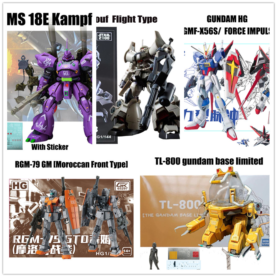 Kampfer Gundam HG Gouf Flight GM Moroccan Front Type GM Spartan Load Astray Omega Rising Freedom Assembly Model
